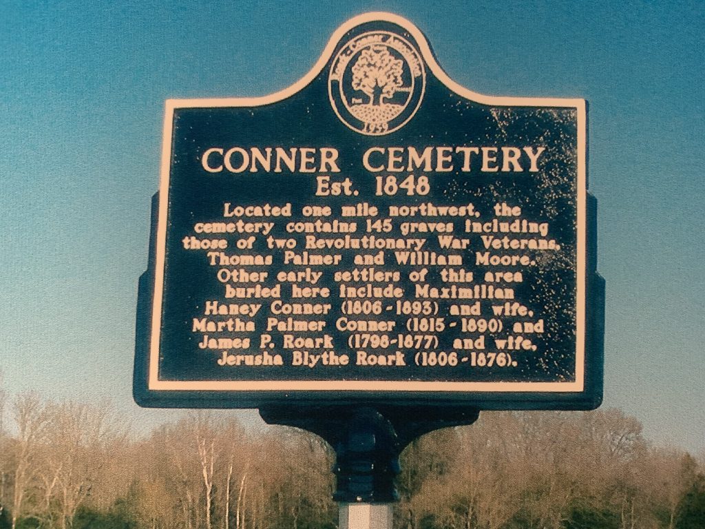 Conner Cemetery Historical Marker