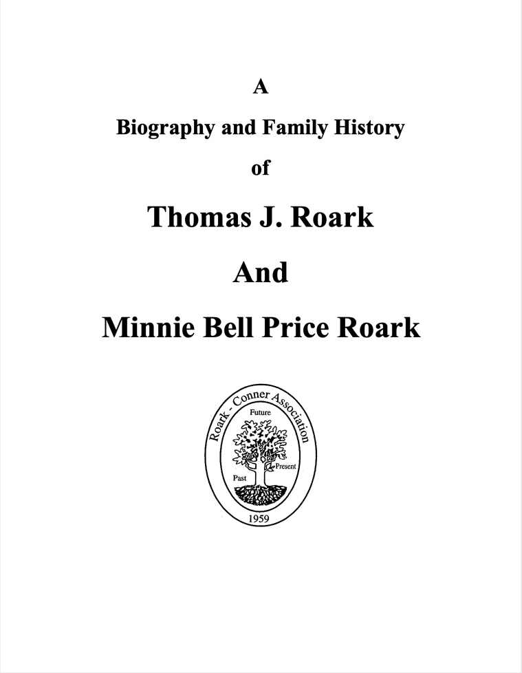 Front Cover Thomas & Minnie Roark