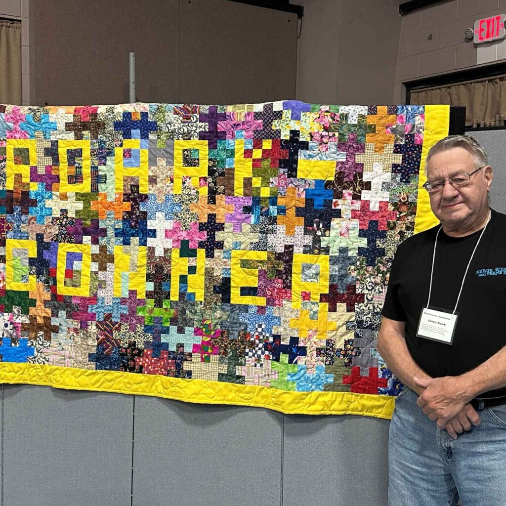 James Roark with Quilt