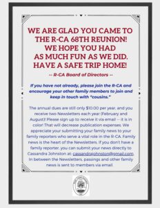 2026 - 68th Reunion Program