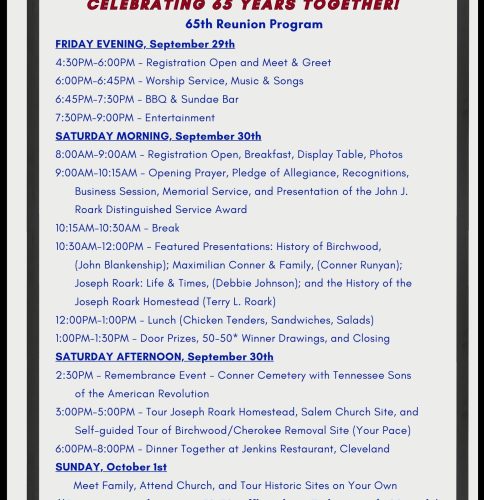 65th Reunion Program P.1
